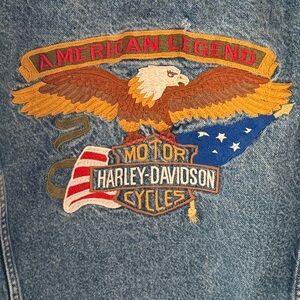 Vintage 90”s Authentic USA made Harley Davidson Jean Jacket